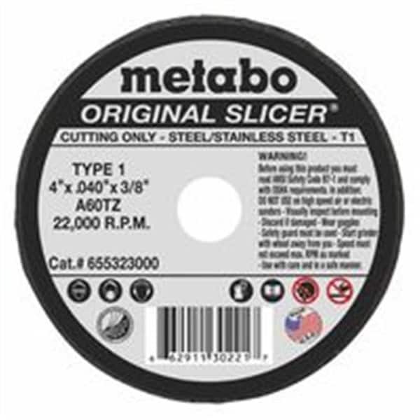 Metabo Metabo 469-55323 Type 1 Slicer Wheels 4 x 0.040 x 0.38 in. A60Tz 469-55323 - main